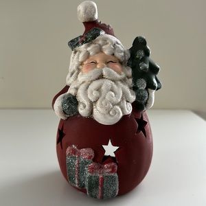 Pier 1 Sparkly Santa Tealight Candle Holder